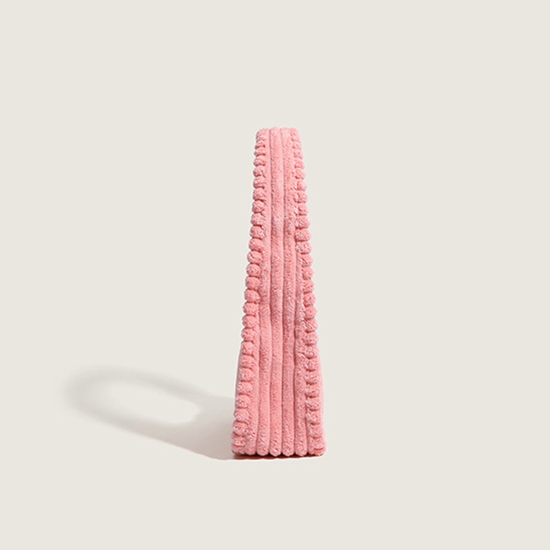 Túi Đeo Chéo Dây Xích Bằng Vải Nhung In Chữ Cái Màu Hồng Dành Cho Bạn Nữ