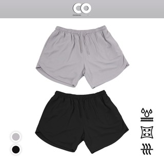  Quần short chạy bộ yoga thể thao unisex nam nữ siêu co dãn, thoáng mát - Xám, đen