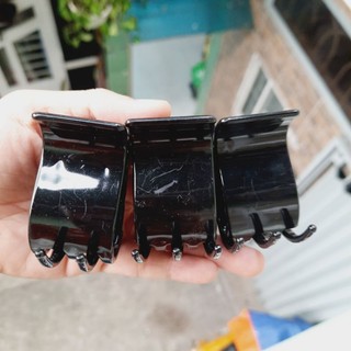 Lố 12 kẹp tóc 5 răng bóng màu đen (sale như ảnh)