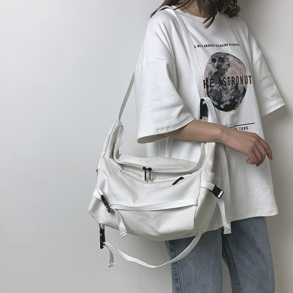 Có thể bán buôn Túi đeo vai nữ dung tích lớn thời trang bằng vải canvas để mua sắm ngoài trời Ilikebag Hàng giao ngay