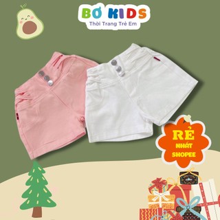 Quần sooc bé gái size đại 16-28kg 3 cúc bò, kaki cho bé quan002