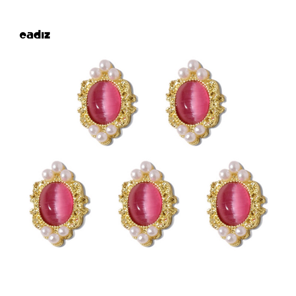 Set 5 Phụ Kiện Đá Mắt Mèo Mini Đính Trang Trí Móng Tay Sáng Tạo