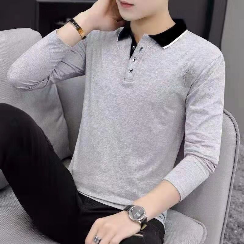 Áo Sơ Mi Nam Tay Dài Có Cổ Polo Phong Cách Doanh Nhân Thời Trang Thu Đông Mới 4 Kiểu