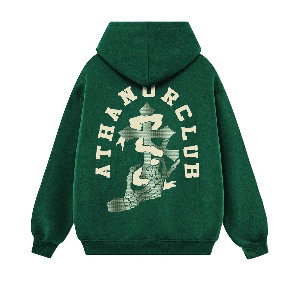 Áo Hoodie AthunorcluB Mũ Trùm Unisex Chất Vải Nỉ Bông 100%Cotton