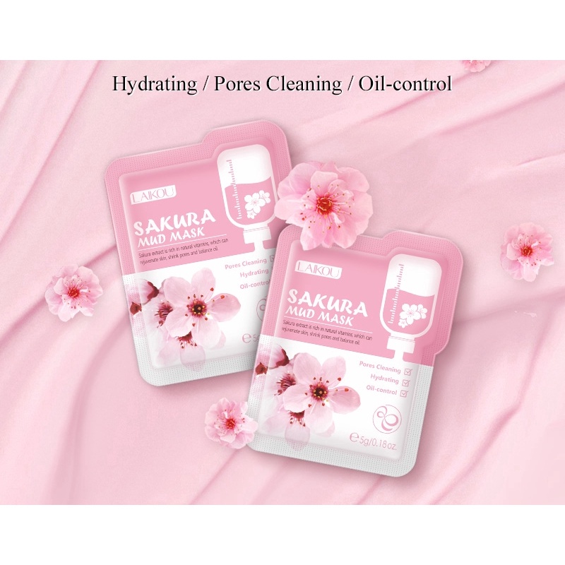 Mặt Nạ Bùn Hoa Anh Đào Kiểm Soát Dầu Làm Sạch Da Chống Lão Hóa 5g