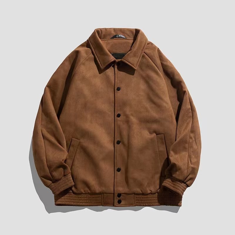 Áo Khoác Da Lộn Phong Cách Đường Phố Thời Trang Thu Đông Dành Cho Nam m-3xl 2022