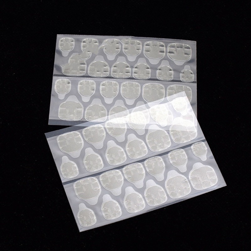 Miếng dán móng giả bằng silicon trong suốt, loại 24 miếng dán