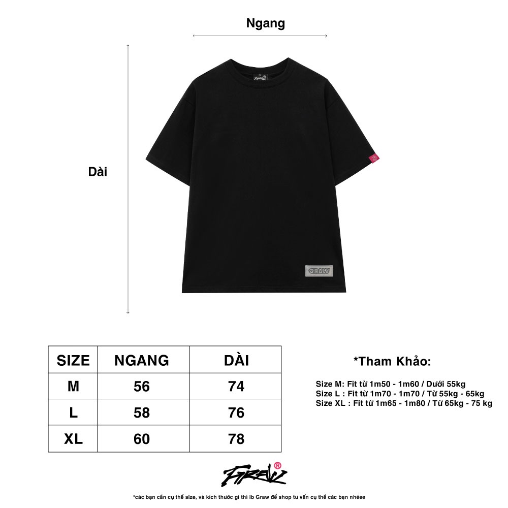 Áo Thun Nhiều Màu Tay Lỡ Oversized GRAW / 5 Màu