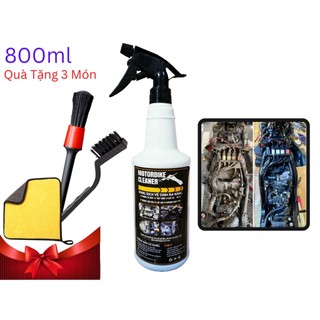 Nước tẩy rửa đa năng siêu sạch motorbike cleaner 850ml chuyên tẩy dầu nhớt 850ml tặng quà 3 món