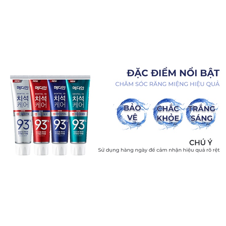 Kem đánh răng MEDIAN Dental IQ 93% Hàn Quốc 120g chính hãng NPP Bizshop