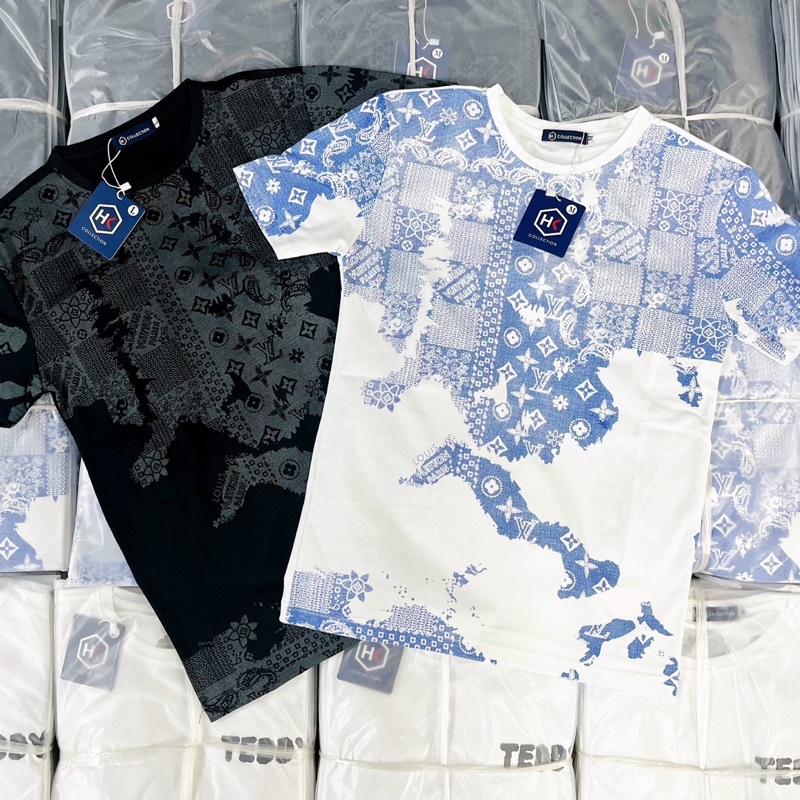 Áo thun nam cổ tròn, áo phông nam phối in hình form ôm dáng chuẩn chất vải cotton thoáng mát