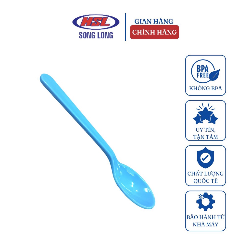 Thìa Phíp 50 - 2550 SONG LONG Nhựa PP Nguyên Chất Bền Đẹp An Toàn Vệ Sinh Màu Sắc Đa Dạng 15.6 x 3.5 cm Túi 20 Cái