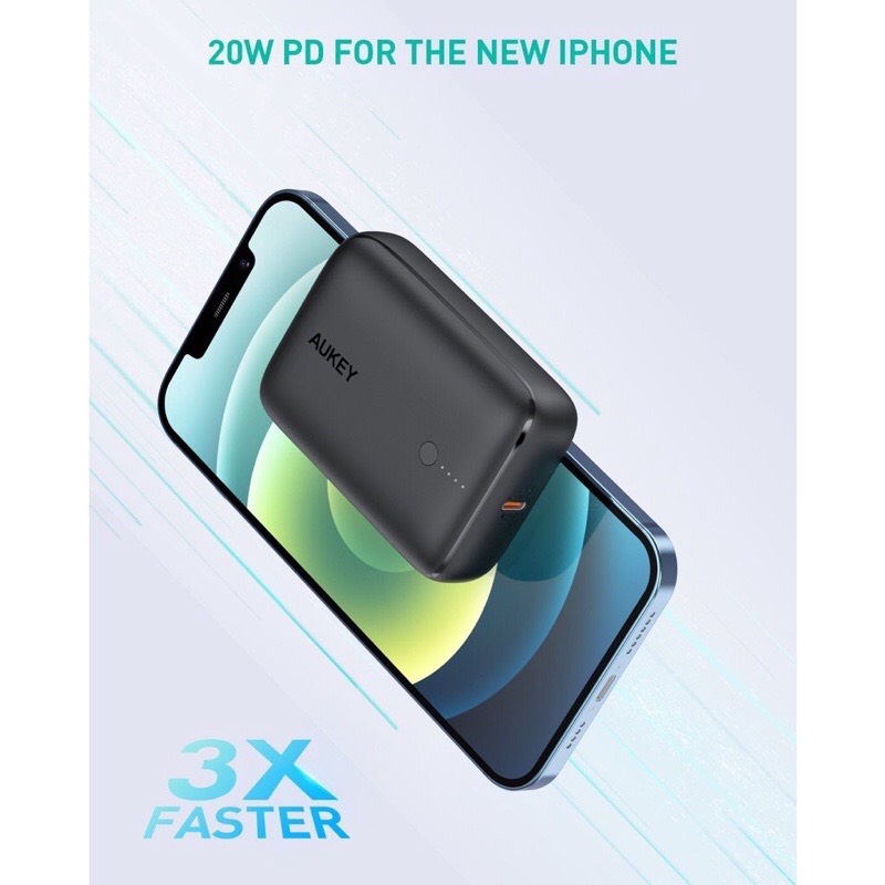 Pin Sạc Dự Phòng AUKEY Basix Mini PB-N83S 10000mAh- Sạc Nhanh Power Delivery 20W và Quick Charge 3.0 18W-Hàng Chính Hãng