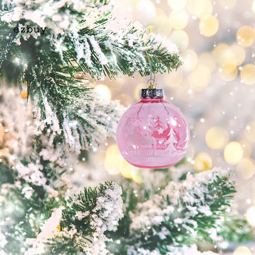 Bộ 12 Quả Cầu Trong Suốt 8cm Dùng Trang Trí Giáng Sinh