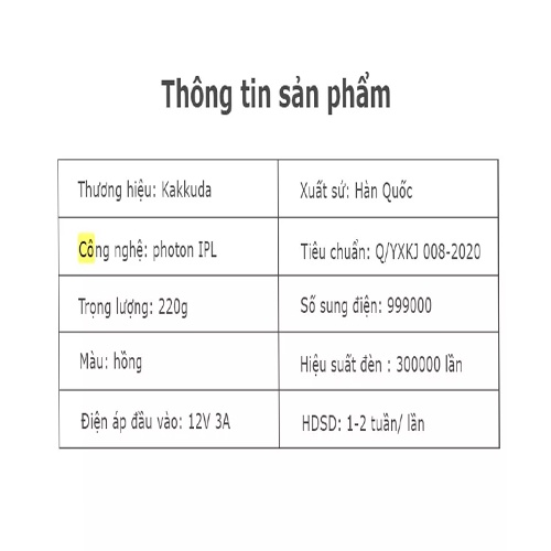 Máy triệt lông mini cầm tay Intense Pulsed Light Kakkuda Hàn Quốc công nghệ IPL tự triệt lông tại nhà Harin Cosmetics