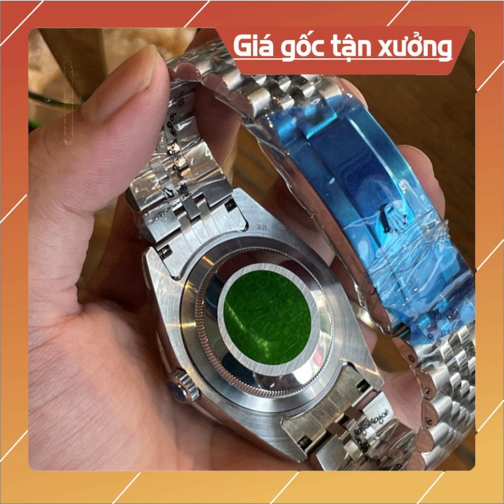 Đồng Hồ Nam RoLex Day-Date Sapphire RA82 Mặt TRẮNG viền đá Máy cơ Automatic Nhật