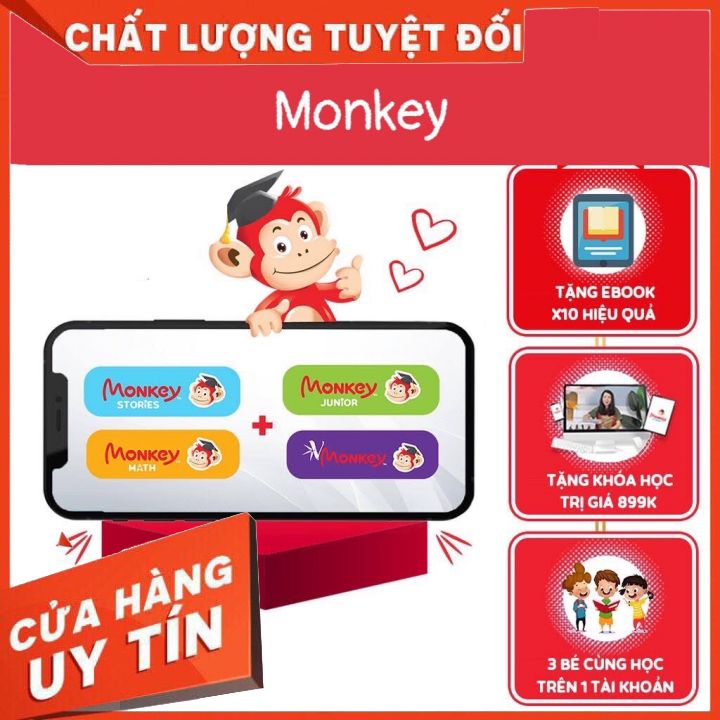 Monkey Junior/ Monkey Stories/VMonkey/Monkey Math cho bé - Tiếng anh chất lượng cao