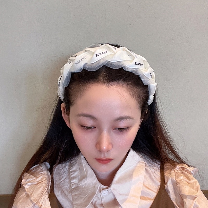 Băng đô cài tóc vải voan bản to phong cách hàn quốc thời trang dành cho nữ