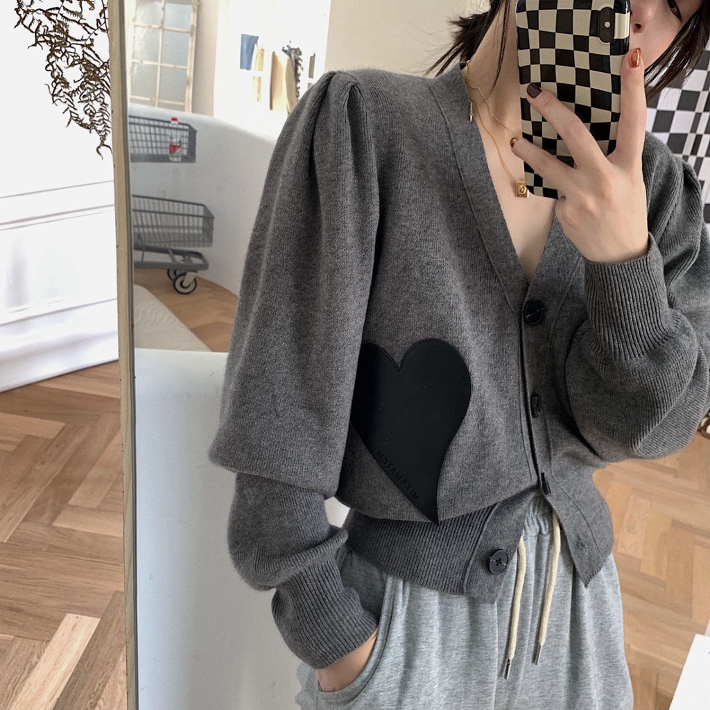 Áo Khoác Cardigan Dệt Kim Tay Dài Cổ Chữ V Cao Cấp Dễ Phối Đồ Cho Nữ