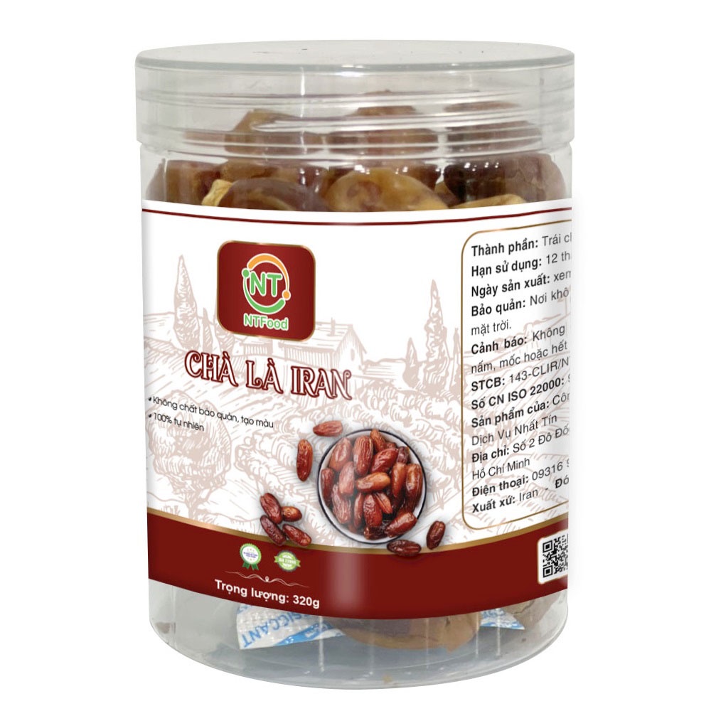 Chà Là Iran sấy dẻo không đường NTFood 320gr - Nhất Tín Food