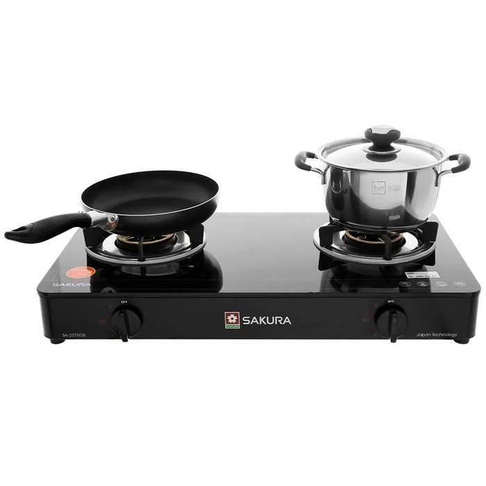 Bếp gas đôi Sakura SA-2375GB - KG HÀNG TRƯNG BÀY ĐẸP MỚI 98-99% CHÍNH HÃNG 100% BẢO HÀNH 12 THÁNG