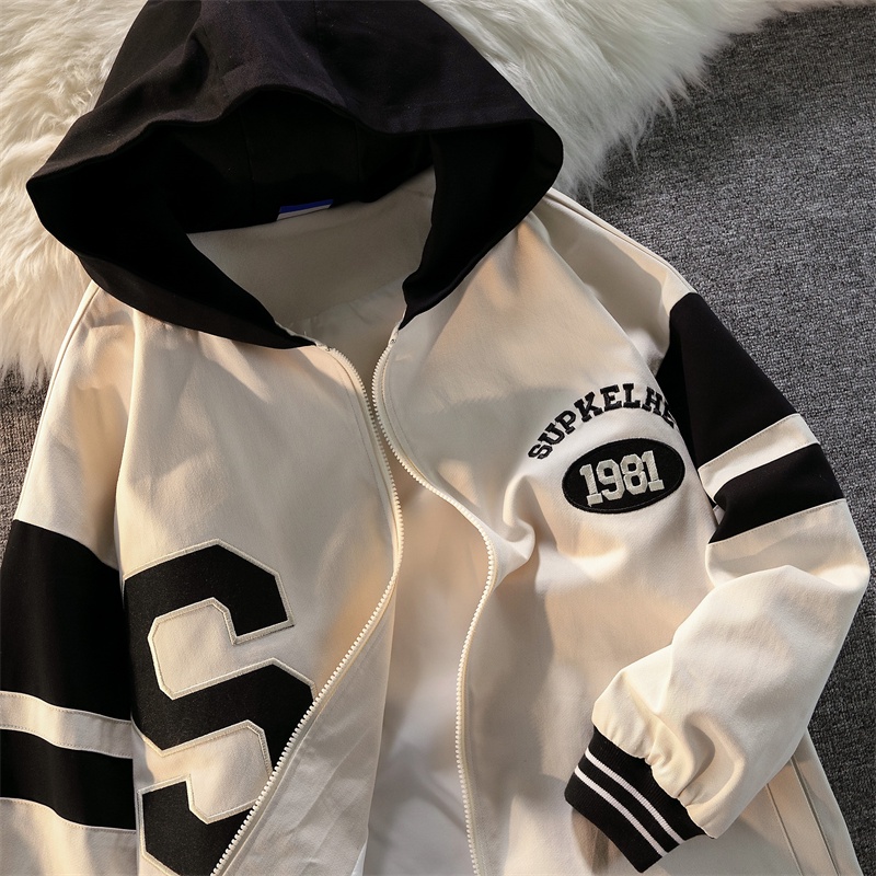 Áo Hoodie Zip Nam Nữ Unisex Ulzzang - Áo khoác gió thời trang chống nắng thêu chữ S -MayLinhShop