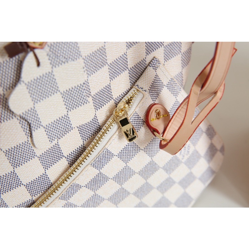 Túi Xách LV Neverfull Hoa Nâu/Ô Trắng, Nâu Size 33  -  By Anh Dinh Phuong