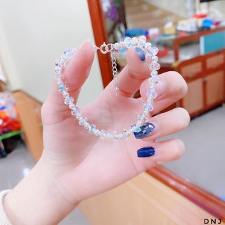 vòng tay pha lê bạc bạc ta 6li