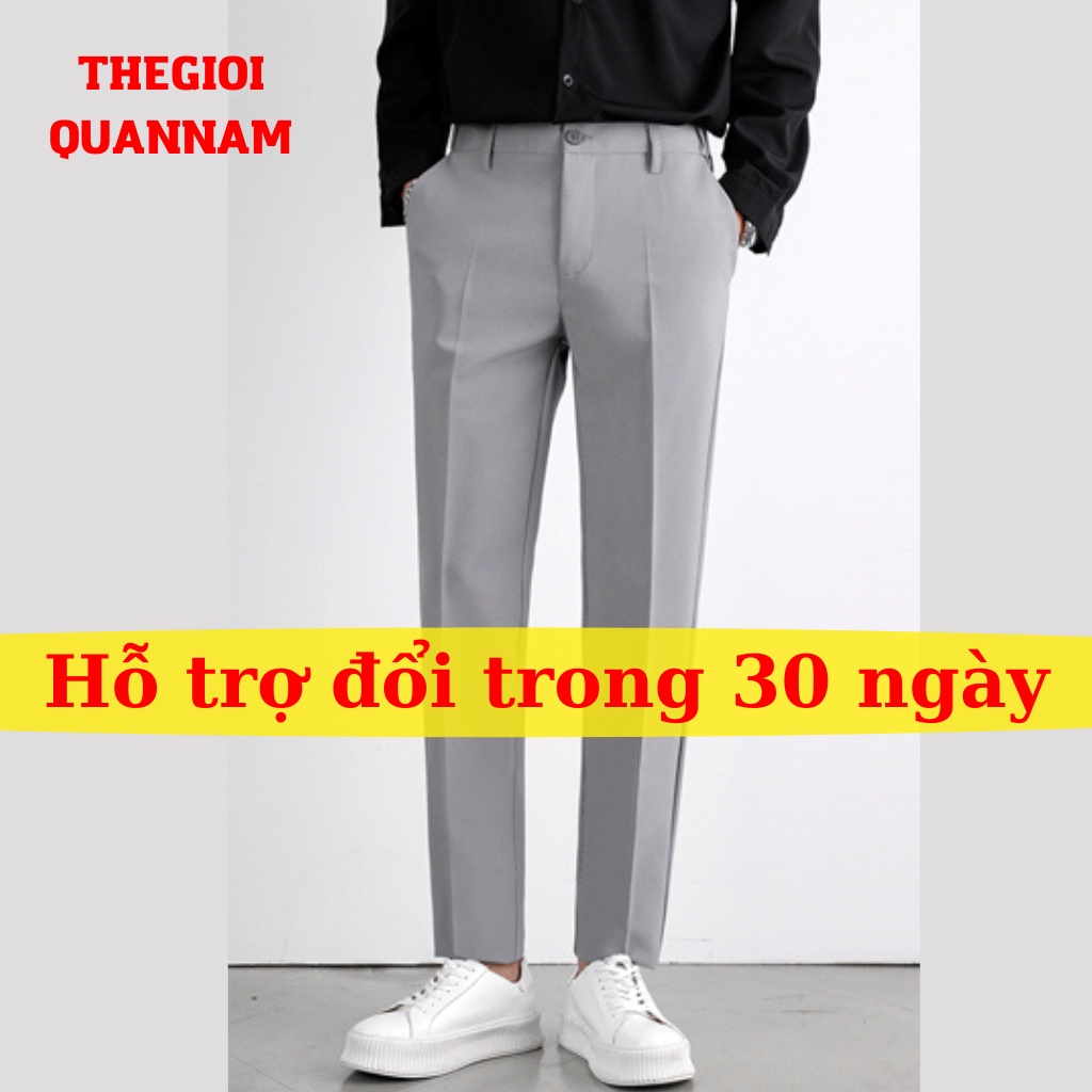 Quần tây nam ống côn cao cấp chất vải dày dặn , quần âu nam chất vải co giãn dày dặn Q23.