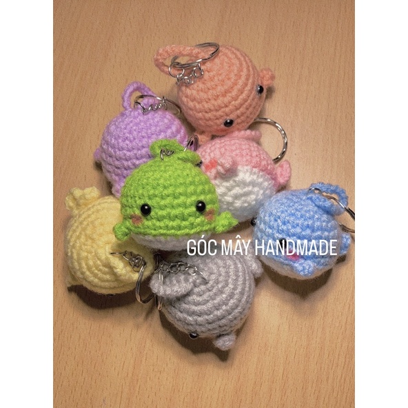 Móc khoá hình cá voi bằng len  - Đồ Handmade