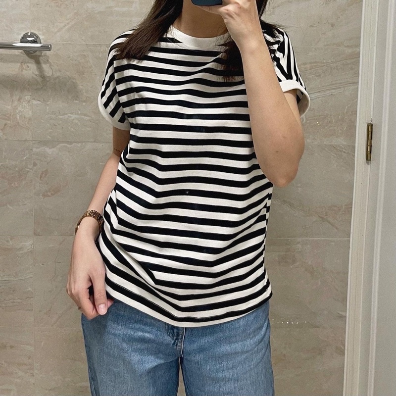 ÁO BABY TEE SỌC TRẮNG ĐEN