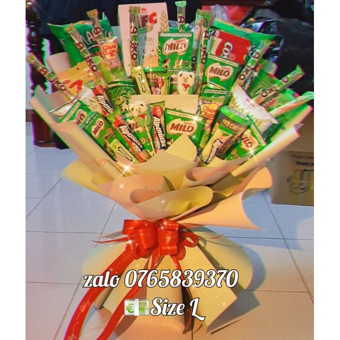 Bó hoa bánh kẹo, quà sinh nhật cho nữ ,cho nam, quà trung thu