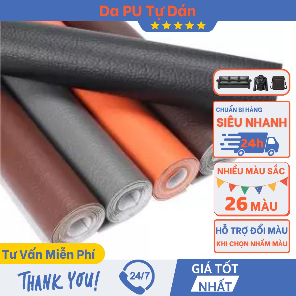 Miếng dán vải da PU tự dính đa năng, dán ghế sofa, sửa chữa đồ da