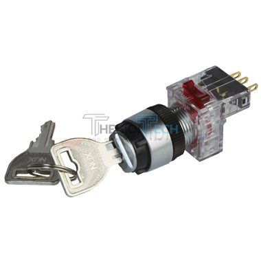 Công tắc xoay có chìa khóa 2 vị trí, 3 vị trí phi 16 DRK-R Hanyoung - 3 vị trí, 2NO+2NC
