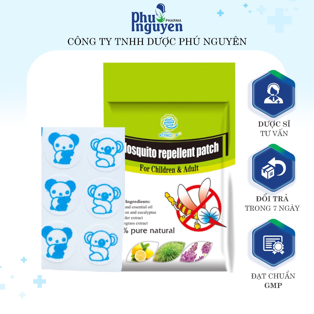 Miếng Dán Đuổi Muỗi Tinh Dầu Thảo Dược Thiên Nhiên - Bịch / 6 miếng