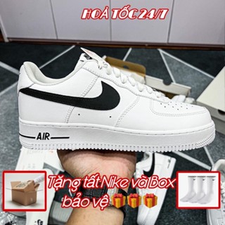 Giày sneaker _nike Air Force 1, Af1 vệt đen tặng Tất và Box Bảo Vệ, Hàng S.Cấp Full Box Bill