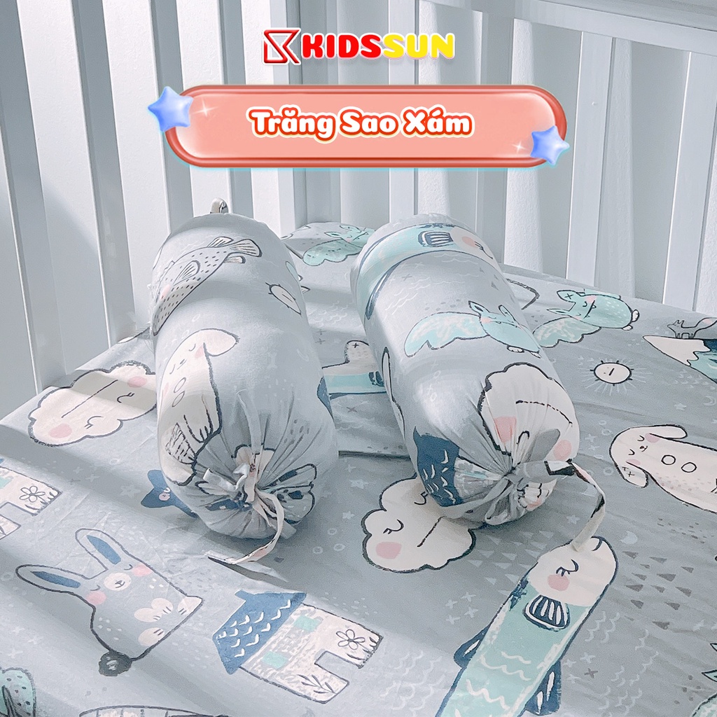 Bộ gối lõm gối chặn KIDSSUN cho trẻ sơ sinh, chống méo đầu định vị thân thể, chống bé giật mình, ngủ sâu giấc hơn