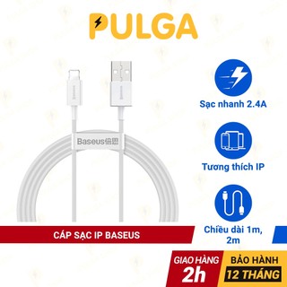 Dây sạc ip baseus hỗ trợ sạc nhanh 2.4a cho ip5 / 6 / 7 / 8 plus đến 12 pro max