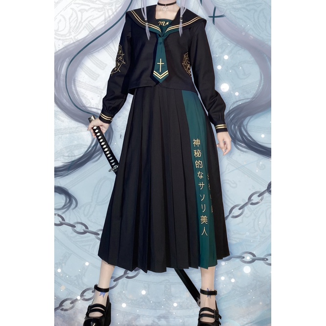 Sẵn - Sét váy JK Seifuku thiêu cung bọ cạp phong cách  ma mị