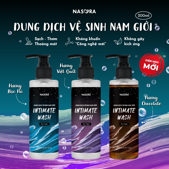 Dung dịch vệ sinh nam giới NASORA hương thơm nam tính