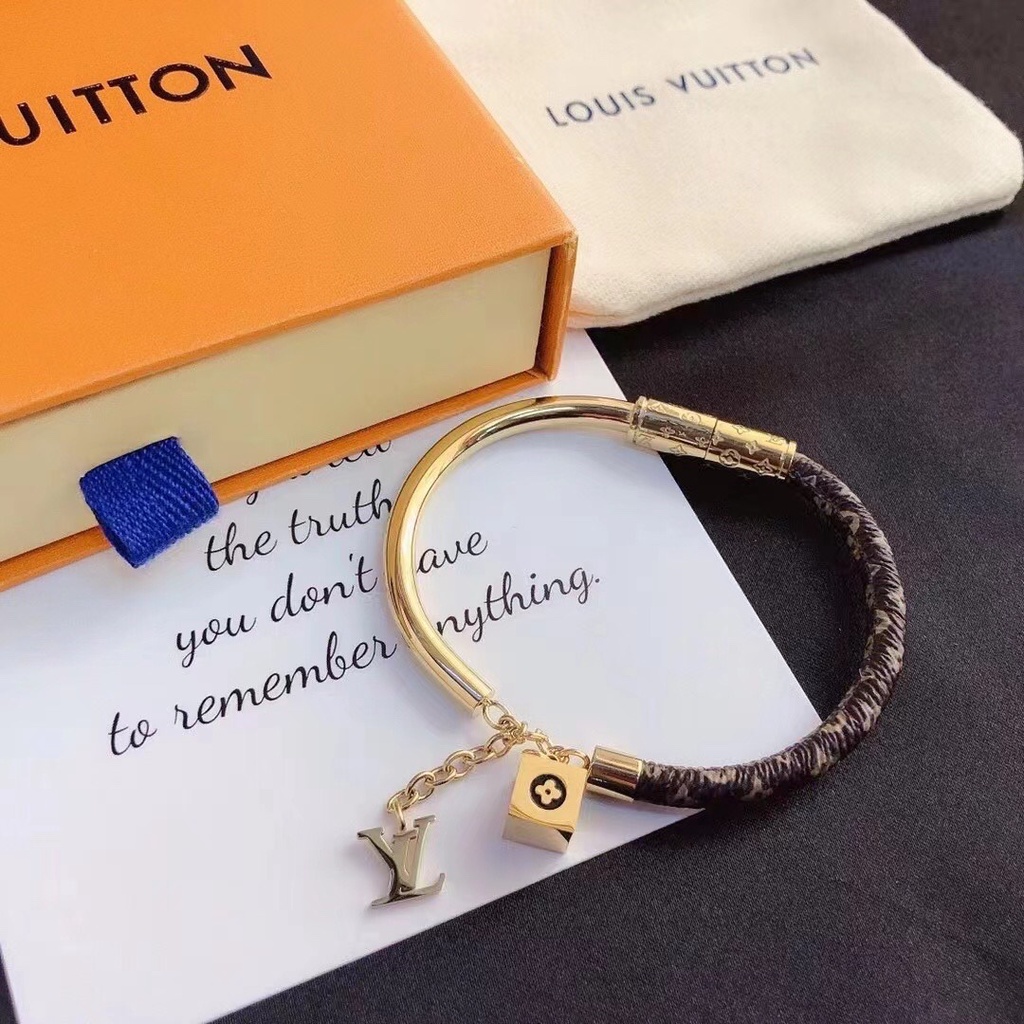 Vòng Tay Louis Vuitton Mạ Vàng Phong Cách Cổ Điển Cho Cặp Đôi