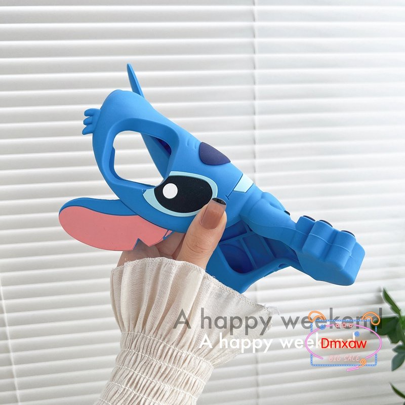 Ốp Điện Thoại Silicon Mềm Hình Stitch Xanh Dương Cho iPhone 14 Pro Max 13 Pro Max 12 Pro Max 11 Pro Max
