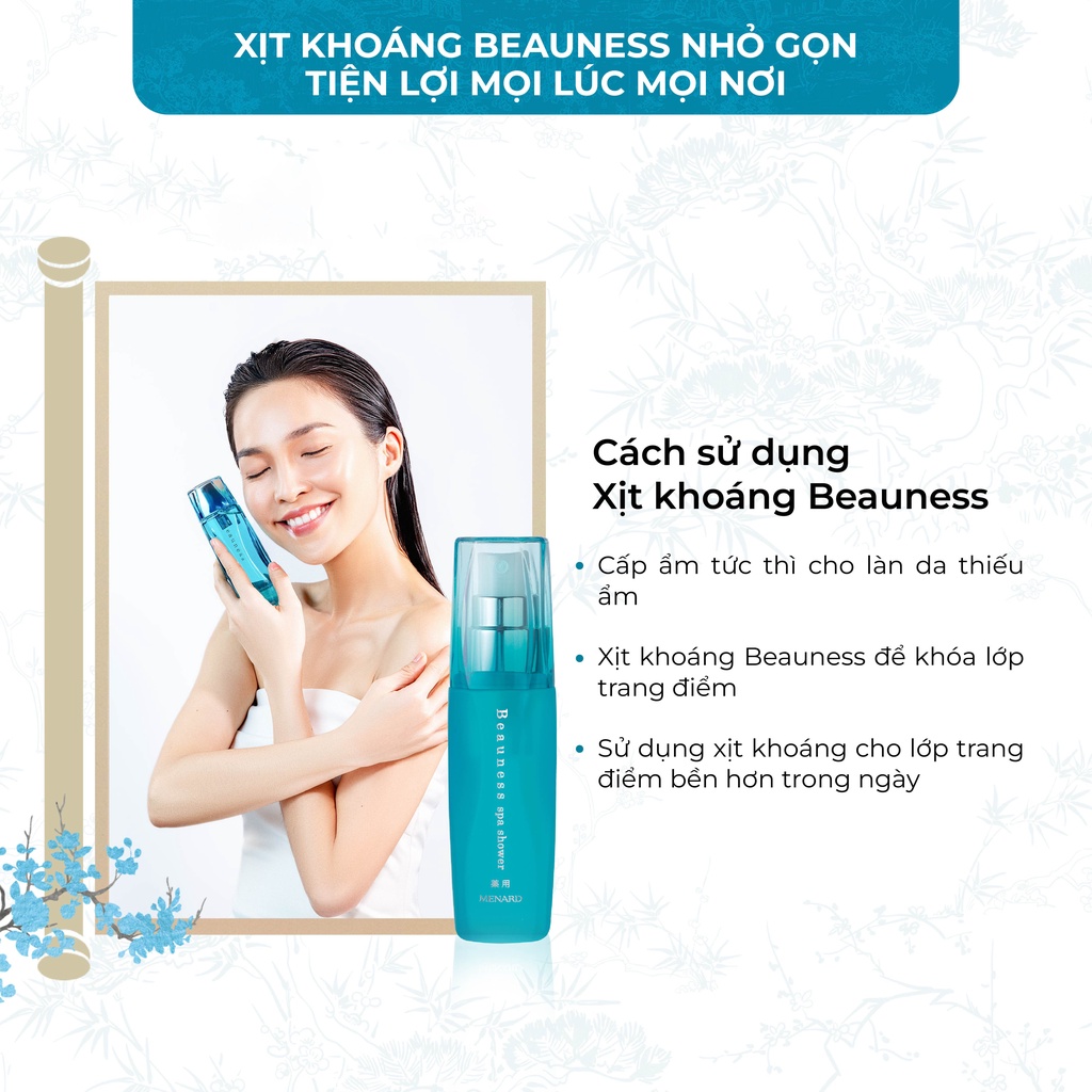 Nước Khoáng Thần Menard Beauness A Tăng Đề Kháng Cho Da (30ml) và Mặt Nạ Giấy Nén Menard Mask Sheet (3pcs)