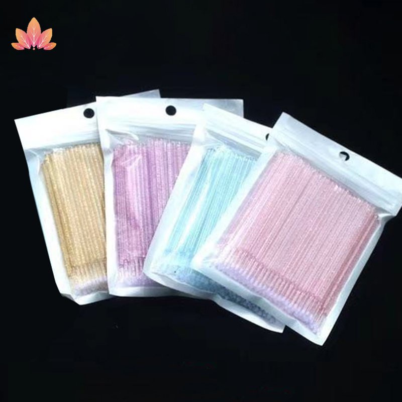 Bộ 100 Tăm Bông Cotton Nhỏ Dùng Một Lần Dùng Để Nối Mi / Trang Điểm Mắt JP5