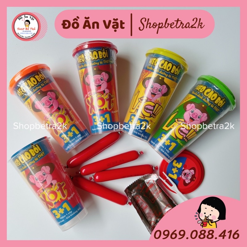 Xúc xích lắc heo cao bồi (hộp 4chiếc)