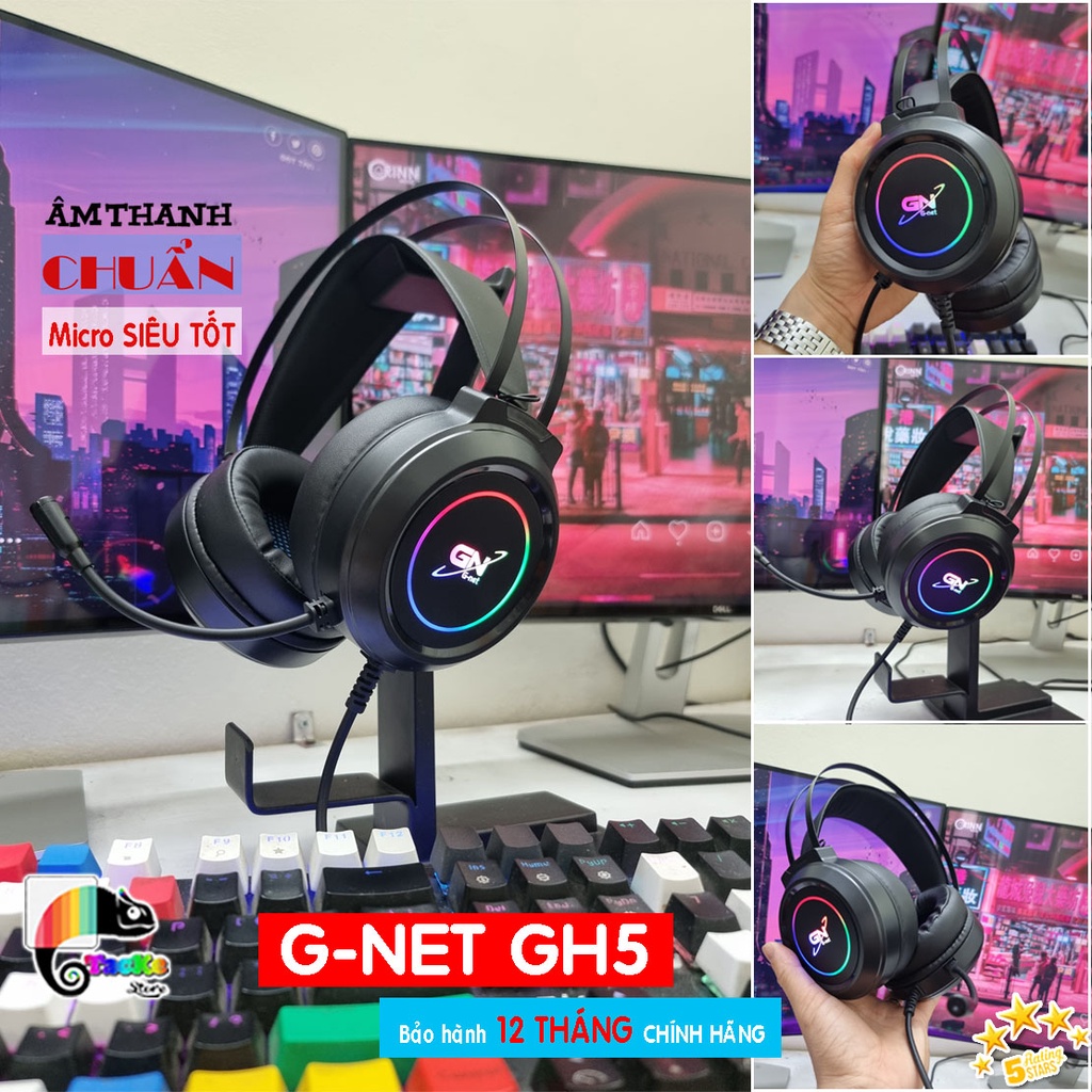 Tai Nghe Gaming GNET H3T, GH5, GH6, Gh6 Plus, G09 Có Mic, Màu đen, G-Net H3T GH5 GH6 G09 Gaming Headphone