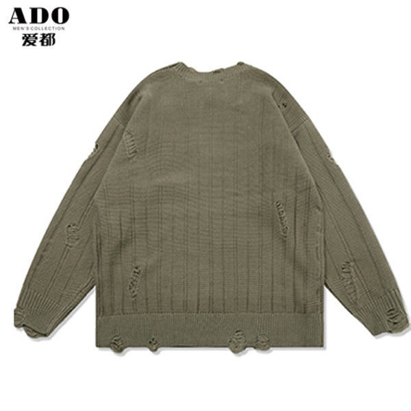Áo Sweater Dệt Kim Chui Đầu Dáng Rộng Thêu Chữ Thập 3 Kiểu Thời Trang Thu Đông Cho Cặp Đôi M-3Xl