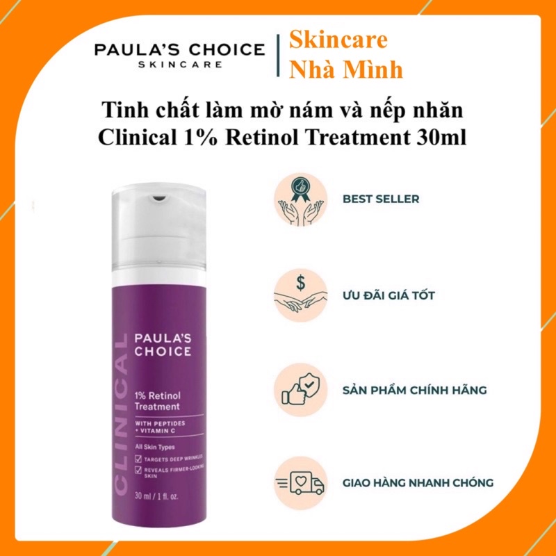 Tinh chất làm mờ nám và nếp nhăn Paula’s Choice Clinical 1% Retinol Treatment 30ml