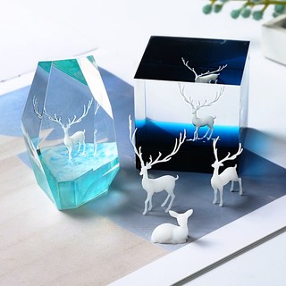 Mô hình hươu trang trí Epoxy resin đủ size