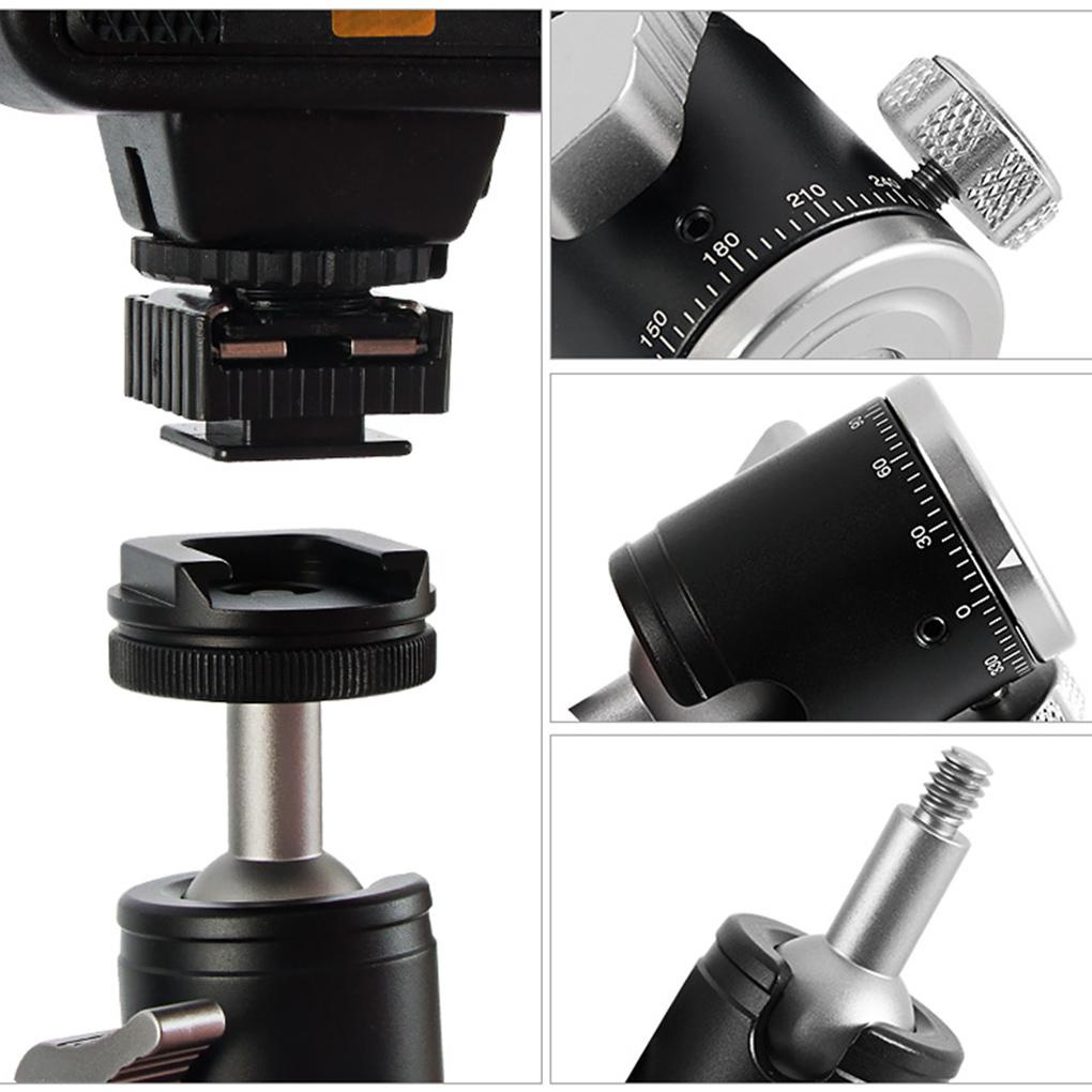 Khớp Nối Giá Đỡ Ba Chân Đầu Bi Xoay 360 Độ Thông Dụng Cho Máy Ảnh